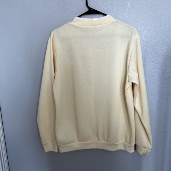 Vintage Yellow Embroidered Flower Oversized Crewneck - Picture 5 of 6